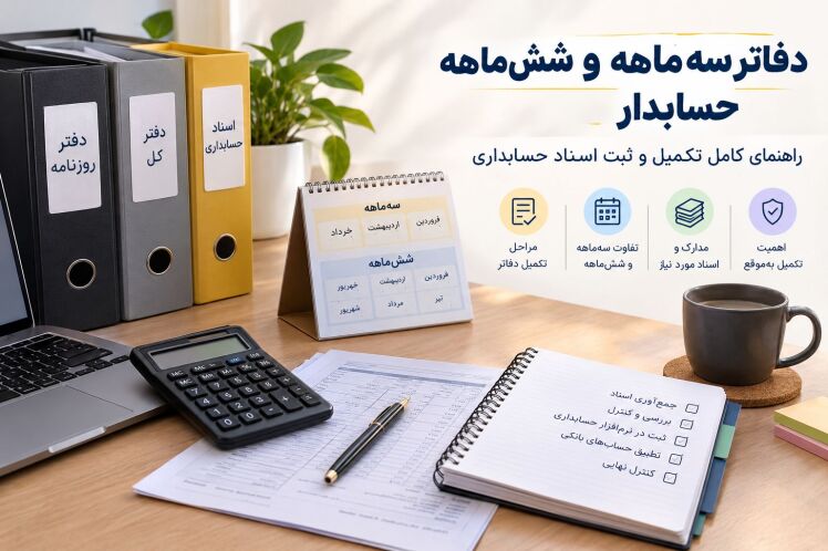دفاتر سه‌ماهه و شش‌ماهه چیست؟ راهنمای تکمیل دفاتر حسابداری