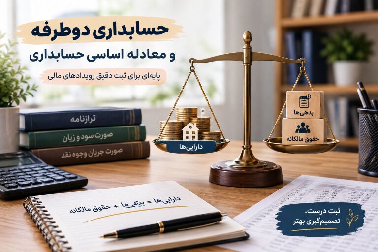  حسابداری دوطرفه چیست؟ آشنایی با معادله اساسی حسابداری و کاربرد آن